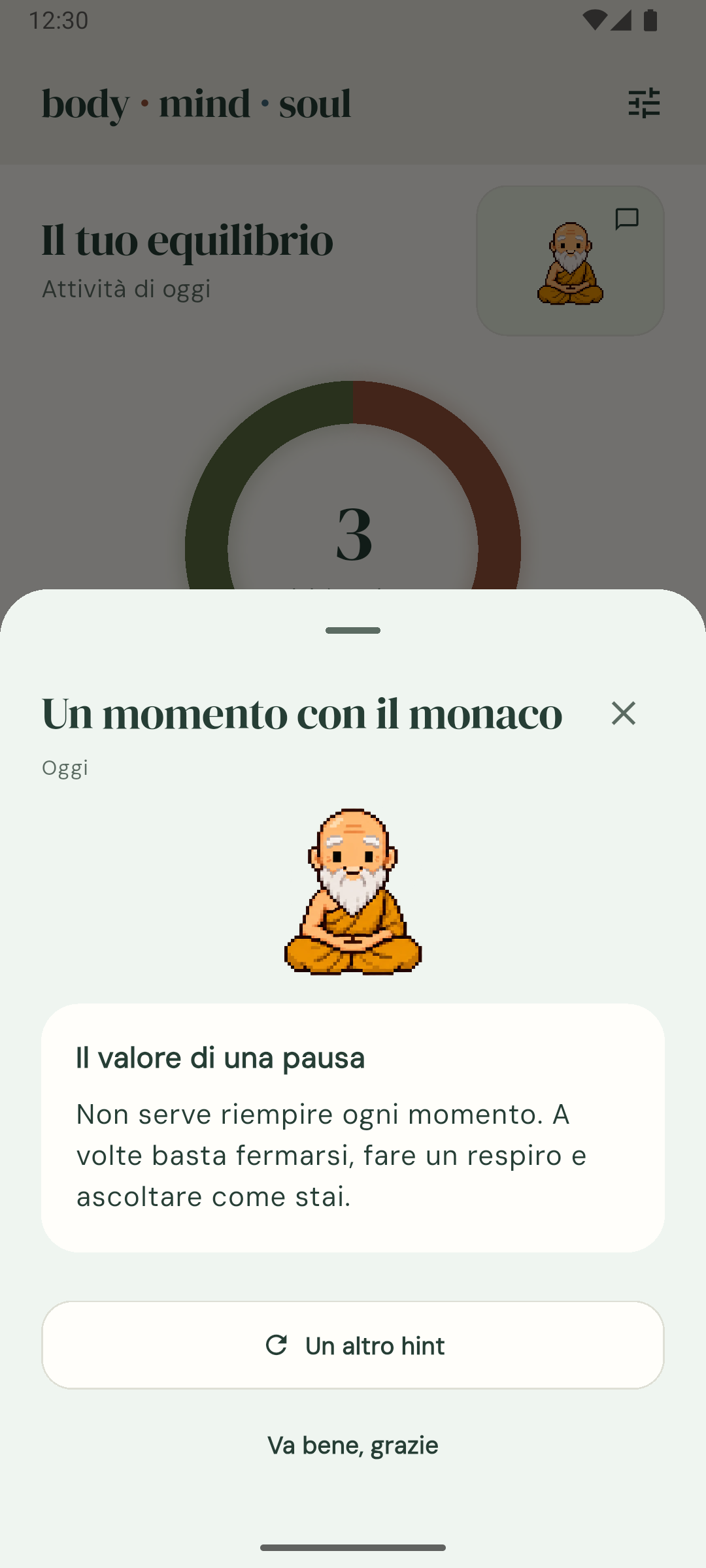 Un momento con il monaco: una breve riflessione sul valore di una pausa